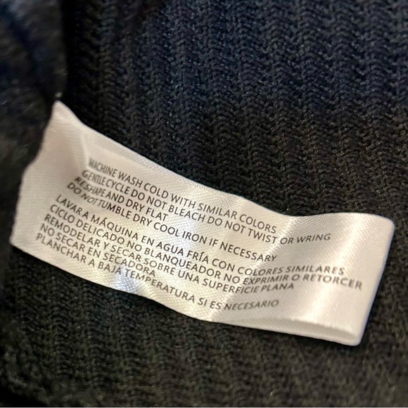 Black Cardigan Sweater, LS Open, Ribbed Design, New with Tags - Picture 9 of 9